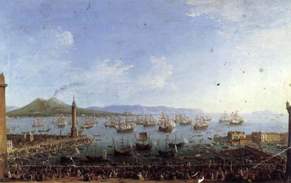 Antonio Joli The Embarkation of Charles III in the Port of Naples